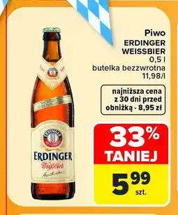 Carrefour Piwo Erdinger Weissbier oferta