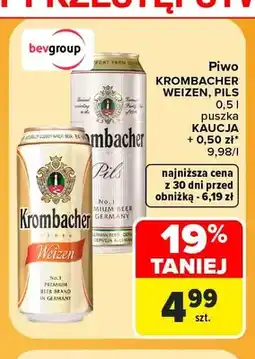 Carrefour Piwo Krombacher Pils oferta