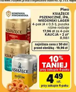 Carrefour Piwo Książęce pszeniczne 4-pak oferta