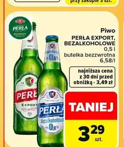 Carrefour Piwo bezalkoholowe Perła oferta