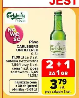 Carrefour Piwo Carlsberg Unfiltered oferta