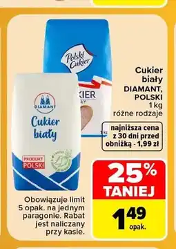 Carrefour Cukier biały Diamant oferta