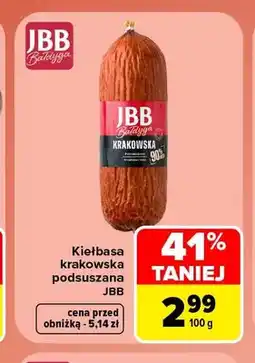 Carrefour Kiełbasa krakowska podsuszana JBB oferta
