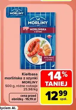 Carrefour Kiełbasa morlińska z szynki Morliny oferta