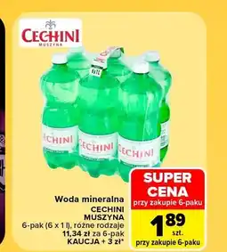 Carrefour Woda mineralna Cechini Muszyna 6-pak oferta