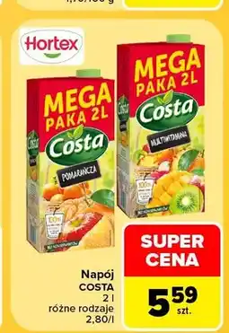 Carrefour Napój Costa pomarańcza oferta