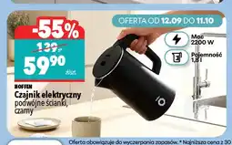 Biedronka Czajnik elektryczny podwójne ścianki czarny Hoffen oferta