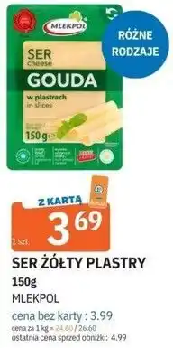 E.Leclerc Ser żółty plastry Mlekpol oferta
