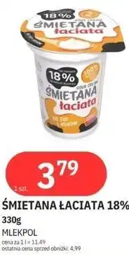 E.Leclerc Śmietana Łaciata 18% oferta