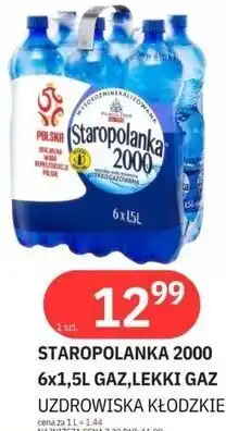 E.Leclerc Woda Staropolanka 2000 6x1,5L gaz, lekki gaz oferta
