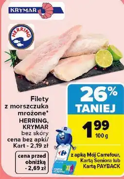 Carrefour Filety z morszczuka mrożone Krymar Herring oferta