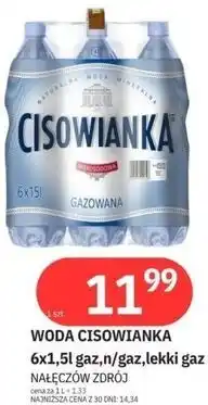 E.Leclerc Woda Cisowianka 6x1,5l gaz, n/gaz, lekki gaz oferta