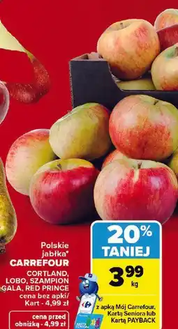 Carrefour Polskie jabłka Carrefour (Cortland, Lobo, Szampion, Gala, Red Prince) oferta