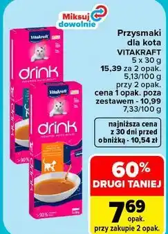 Carrefour Przysmaki dla kota Vitakraft drink oferta