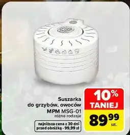 Carrefour Suszarka do grzybów, owoców MPM MSG-01 oferta