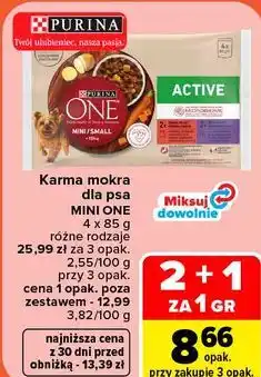 Carrefour Karma mokra dla psa MINI ONE PURINA oferta