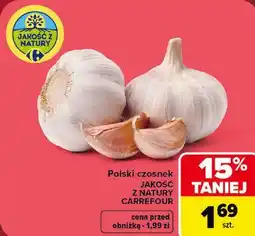 Carrefour Polski czosnek Jakość z Natury Carrefour oferta