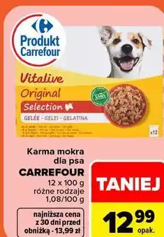 Carrefour Karma mokra dla psa Carrefour Vitalive Original Selection oferta