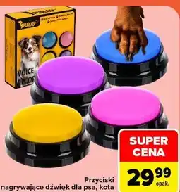 Carrefour Przyciski nagrywające dźwięk dla psa, kota Purlov oferta