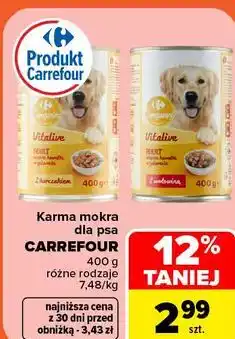 Carrefour Karma mokra dla psa Carrefour oferta