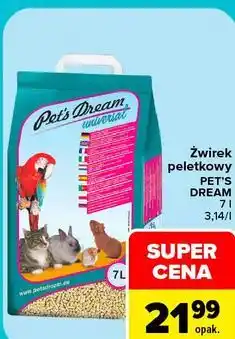 Carrefour Żwirek peletkowy PET'S DREAM oferta
