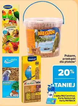 Carrefour Pokarm, przekąski dla ptaków oferta