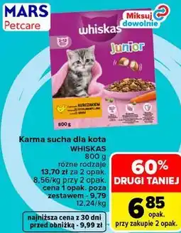Carrefour Karma sucha dla kota Whiskas oferta