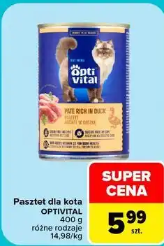 Carrefour Pasztet dla kota OPTIVITAL oferta