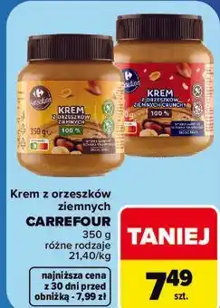 Carrefour Krem z orzeszków ziemnych CARREFOUR oferta