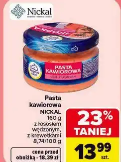 Carrefour Pasta kawiorowa Nickal z łososiem wędzonym, z krewetkami oferta