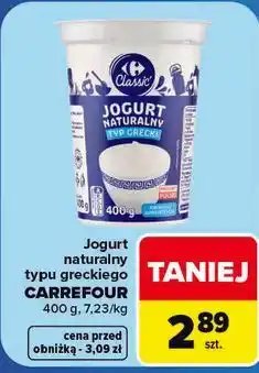 Carrefour Jogurt naturalny typu greckiego CARREFOUR oferta