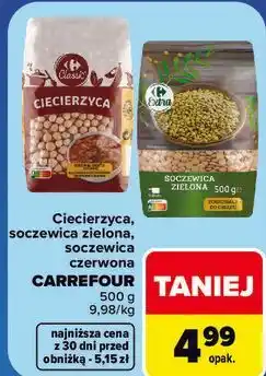 Carrefour Ciecierzyca, soczewica zielona, soczewica czerwona CARREFOUR oferta