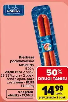 Carrefour Kiełbasa podwawelska MORLINY oferta