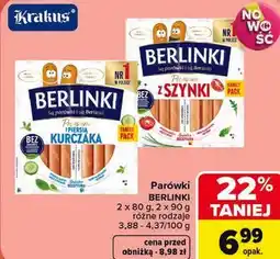 Carrefour Parówki Berlinki Krakus oferta