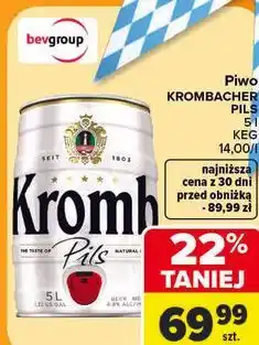 Carrefour Piwo Krombacher Pils KEG oferta
