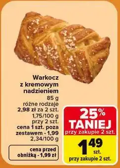 Carrefour Warkocz z kremowym nadzieniem oferta