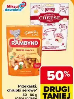 Carrefour Przekąski, chrupki serowe Rambyno / Džiugas oferta