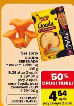 Carrefour Ser żółty GOUDA SERENADA z kurkami i cebulką oferta