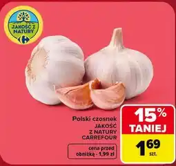 Carrefour Polski czosnek Jakość z Natury Carrefour oferta