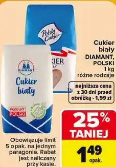 Carrefour Cukier biały DIAMANT, POLSKI oferta