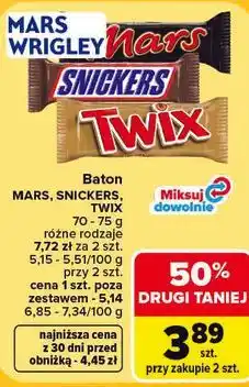 Carrefour Baton Mars, Snickers, Twix oferta