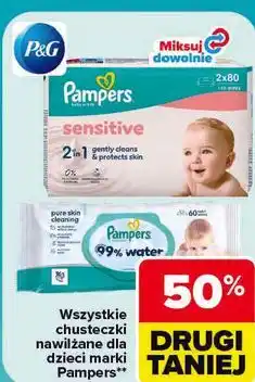 Carrefour Wszystkie chusteczki nawilżane dla dzieci marki Pampers oferta