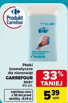 Carrefour Płatki kosmetyczne dla niemowląt CARREFOUR BABY oferta