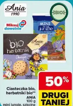 Carrefour Ciasteczka bio, herbatniki bio ANIA oferta