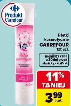 Carrefour Płatki kosmetyczne Carrefour 120 szt oferta