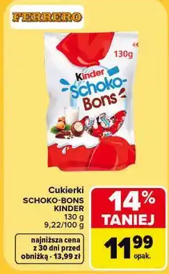 Carrefour Cukierki Schoko-Bons Kinder oferta