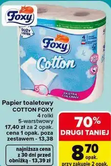 Carrefour Papier toaletowy Cotton Foxy 4 rolki oferta