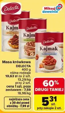 Carrefour Masa krówkowa Kajmak Delecta oferta