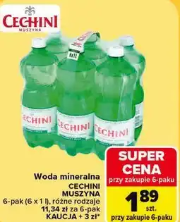 Carrefour Woda mineralna Cechini Muszyna oferta