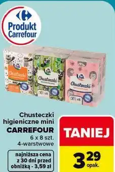 Carrefour Chusteczki higieniczne mini Carrefour 6 x 8 szt oferta